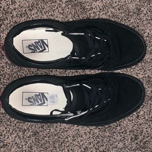 All black old skool vans